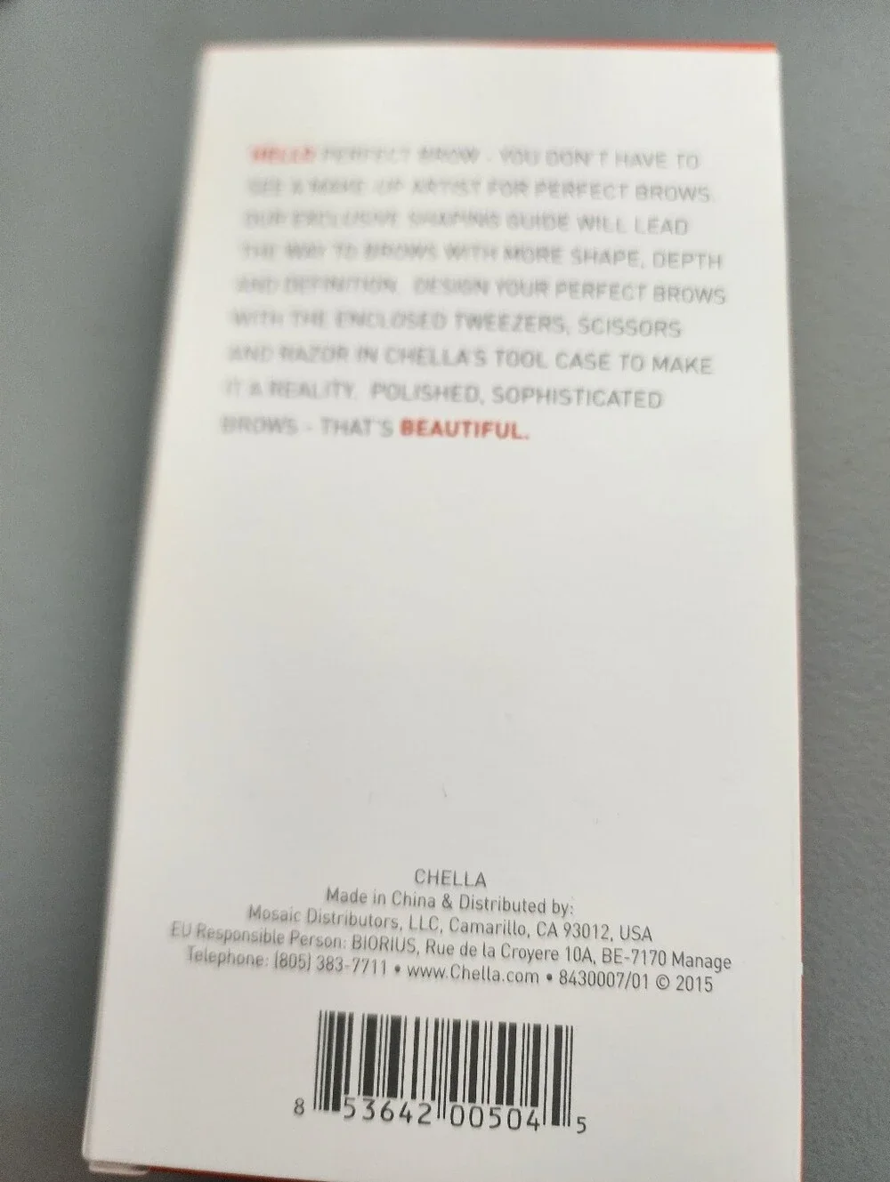 Chella Eyebrow Tool Set New In Box/Package Case Scissors Tweezers Shaping Tools